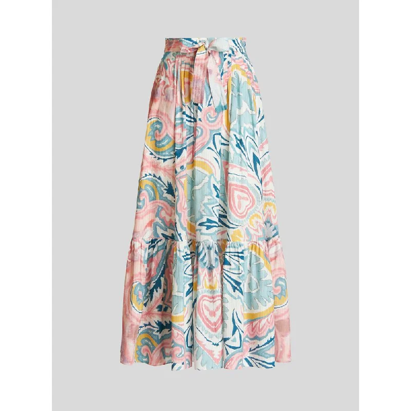 Printed Cotton And Silk Skirt