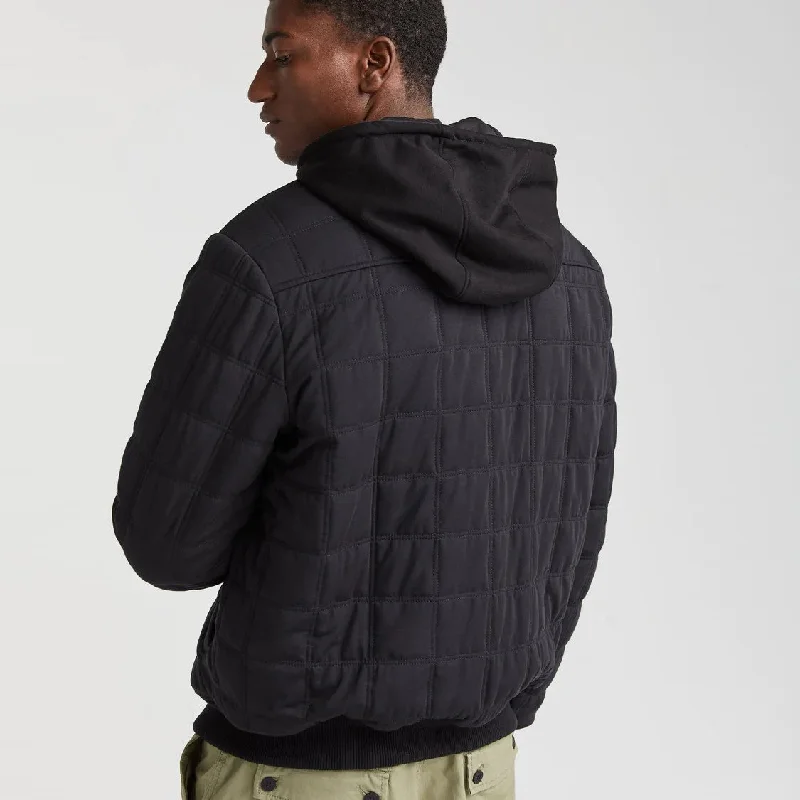 Quilted Modal Bomber Jacket (Black)