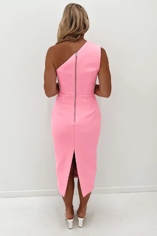 Rendezvous One Shoulder Dress Pink