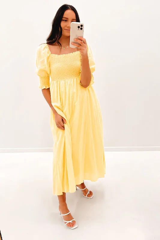 Ted Midi Dress Yellow