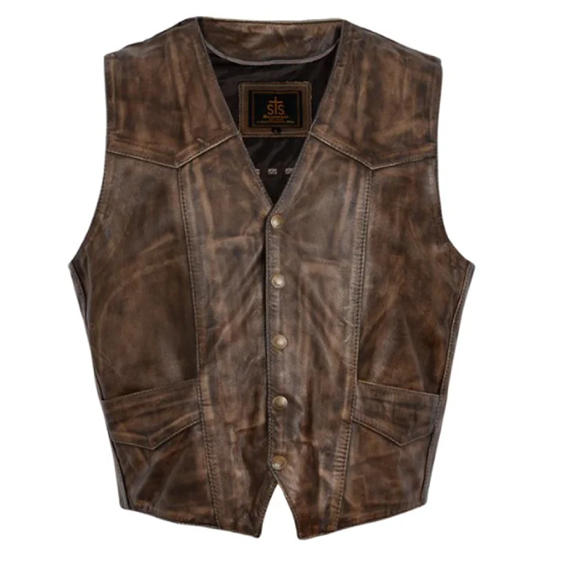 STS Ranchwear Vintage Brown Chisum Vest