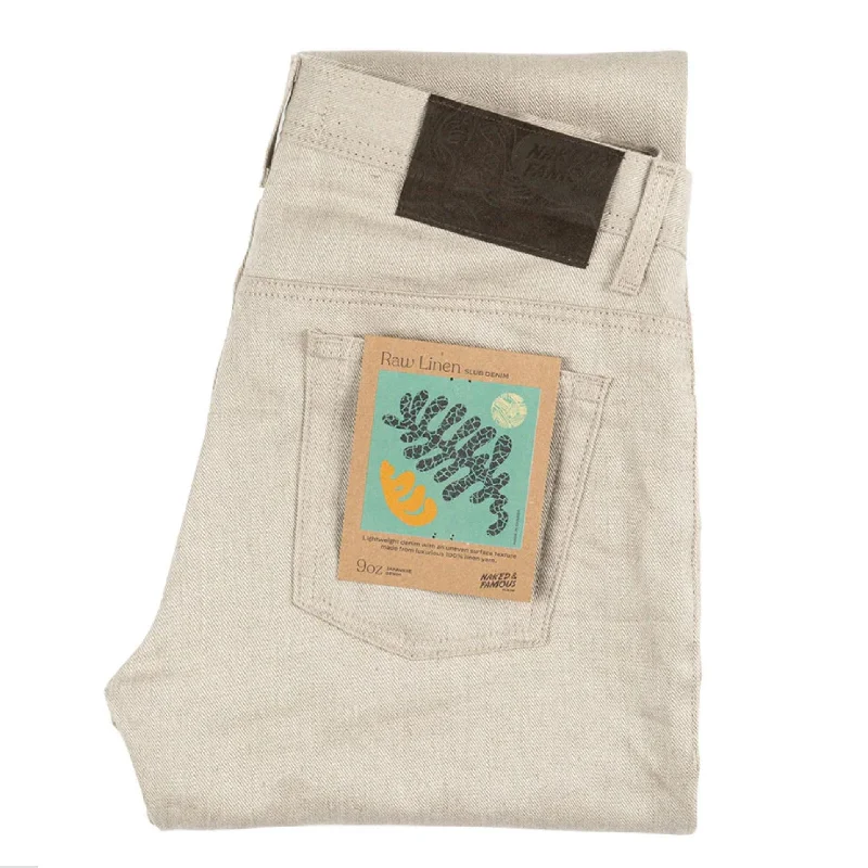 Weird Guy Raw Linen Denim (Natural)