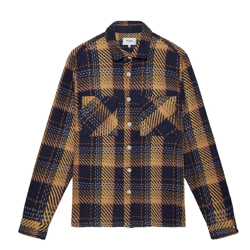 Whiting Overshirt Heritage Check (Navy + Khaki)