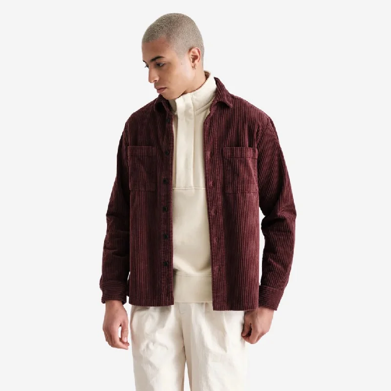 Whiting Overshirt Penn Cord (Maroon)