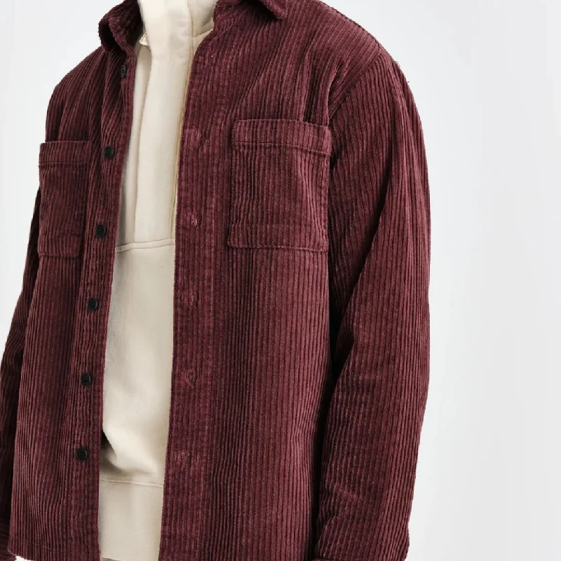 Whiting Overshirt Penn Cord (Maroon)