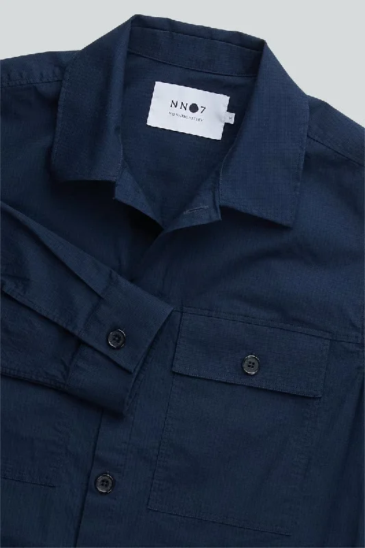 Wilas 1449 Organic Cotton Overshirt (Navy Blue)