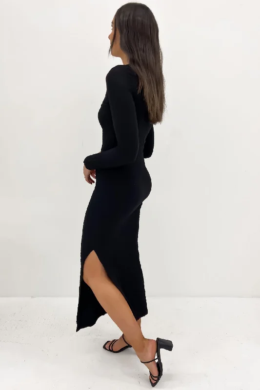 Zion Midi Dress Black