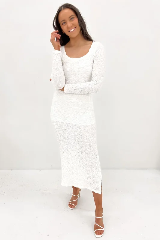 Zion Midi Dress White