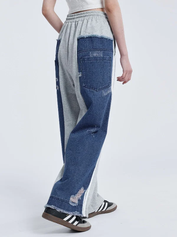 Aelfric Eden Denim Patchwork Sweatpants