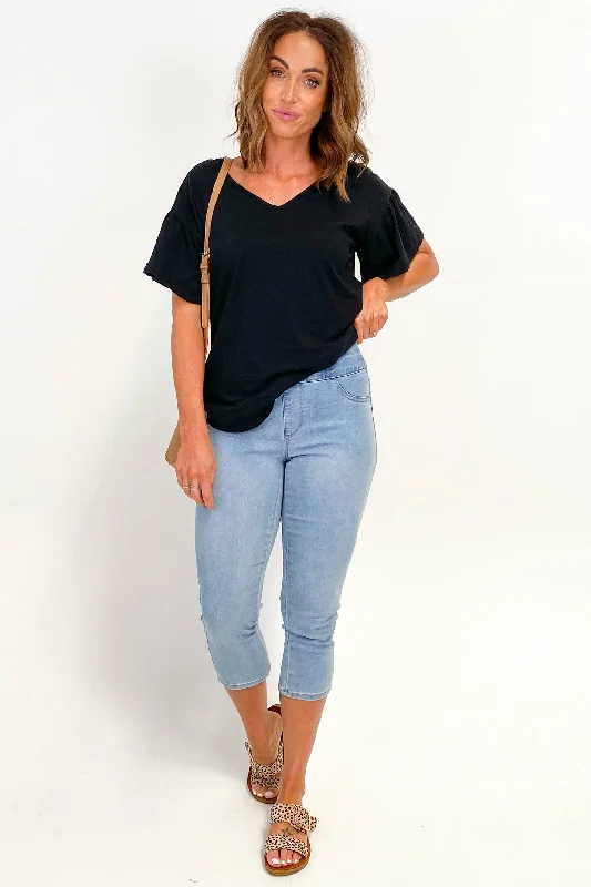 Betty Basics Maisie Capri Jean Ice Blue