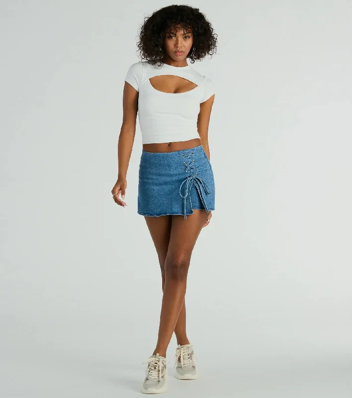 born-to-be-coveted-mid-rise-lace-up-denim-skort-066030379141