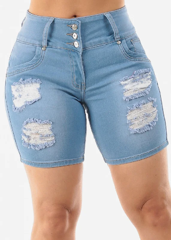 butt-lift-distressed-mid-thigh-light-denim-shorts-tb1955ltblu