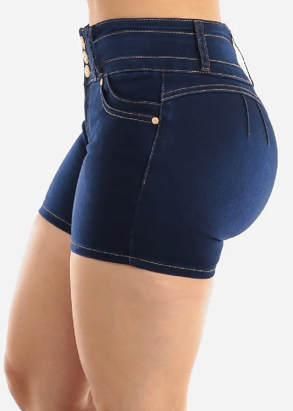 butt-lifting-mid-rise-dark-denim-shorts-ts1958dkblu