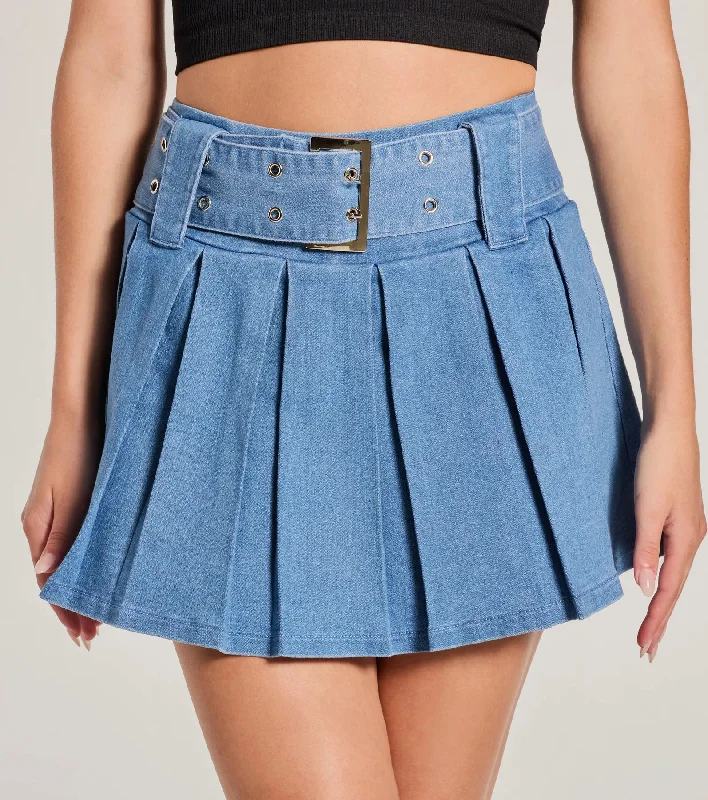 casual-darling-high-rise-belted-pleated-denim-skort-066030393141