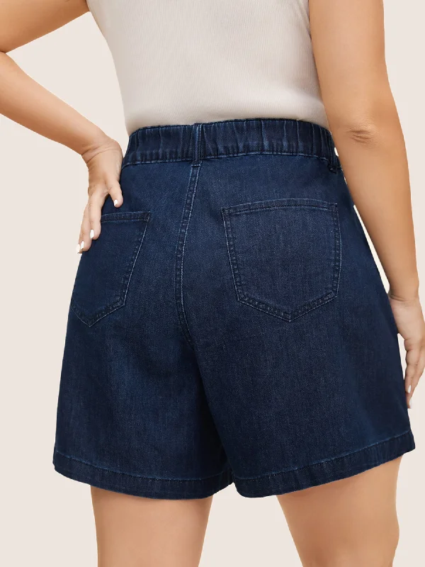 dark-wash-slanted-pocket-loose-denim-shorts