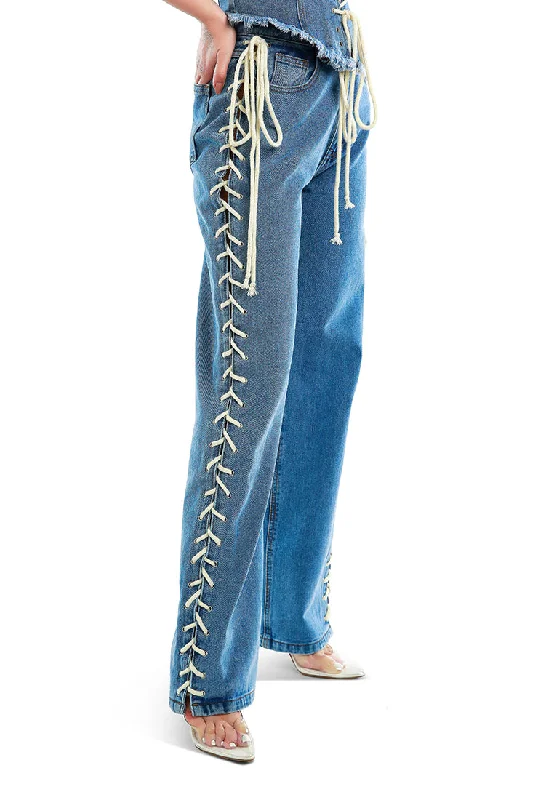 lace-up-denim-trousers