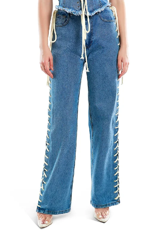 lace-up-denim-trousers