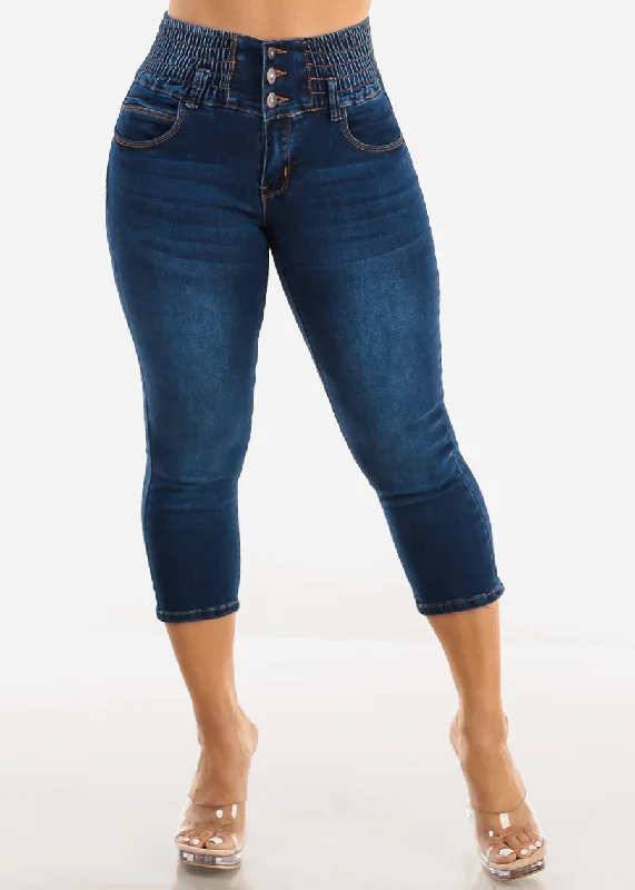 mx-jeans-stretchy-high-rise-spandex-waist-dark-denim-capris-gogo2732dkblu