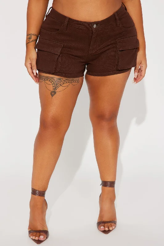 my-one-and-only-low-stretch-denim-cargo-shorts-brown