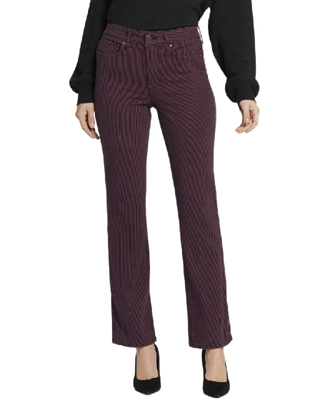 NYDJ Marilyn Bridge Cherry Stripe Straight Leg Jean