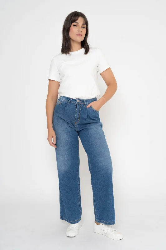 Ra Premium - Wide Leg Denim in Blue