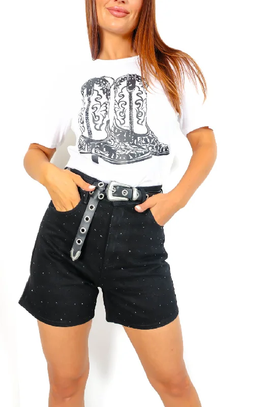 shes-a-diamante-black-high-waisted-diamante-denim-shorts