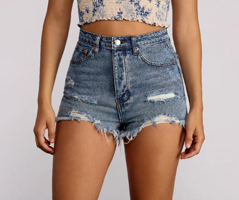 Summer Vibes Acid Wash Shorts