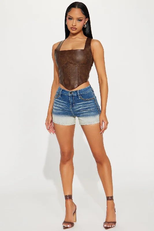 Taking Extreme Measures Denim Shorts - Medium Wash