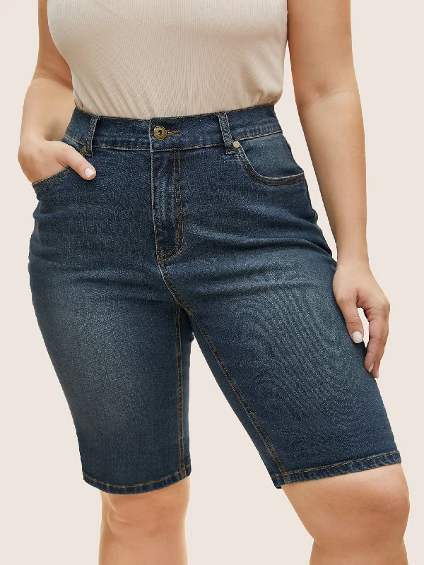 vintage-high-stretch-roll-hem-denim-shorts