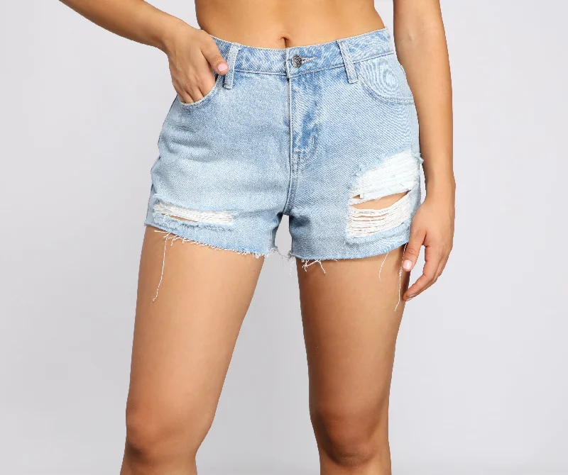 Vintage Icon Cutoff Denim Shorts