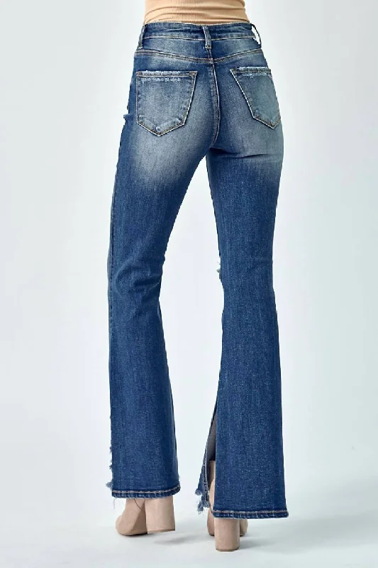 womens-flare-distressed-high-rise-slit-jeans-in-blue